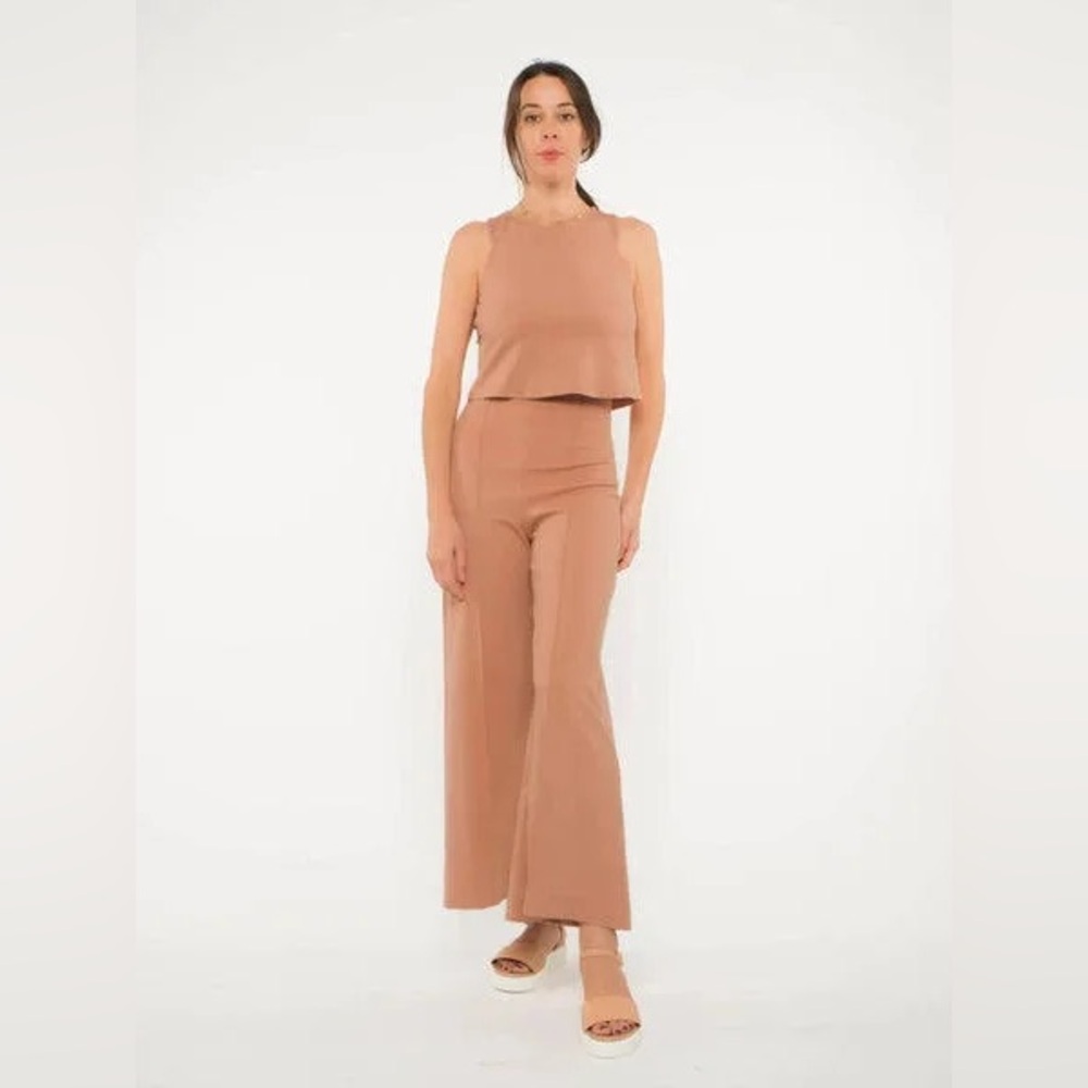 RIPLEY RADER Ponte knit wide leg pant cropped